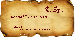 Kocsán Szilvia névjegykártya